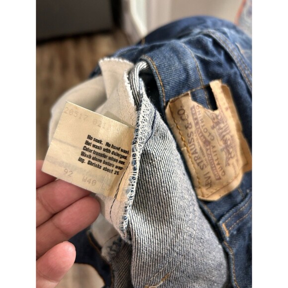 Vintage Levis Orange Tab Men 517 Boot Cut Denim Jean 40x30 Dark Wash Blue - Picture 3 of 6